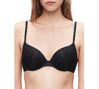 Calvin Klein Women's Sheer Marquisette Lightly Lined Demi Bra, Black, 32A
