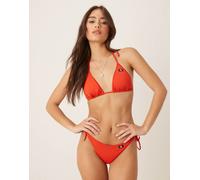 Calvin Klein Womens side tie bikini bottoms in red - Size X-Large
