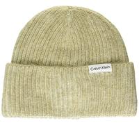 Calvin Klein Women's Soft Beanie, Basic Everyday Essential Accessories Cold Weather Hat, Heathered Almond, One Size
