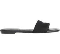 Calvin Klein Women's Square Flat Sndl Canvas Hw HW0HW03129 Flat Sandals, BLACK (Triple Black), 7.5