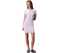 Calvin Klein Women's Ss Monologo Baby Rib Mini Dress LV047F241G Dresses, Multi, S
