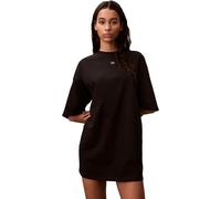 Calvin Klein Women's Ss Woven Label Oversized Tee Dre LV047F228G Dresses, Black, M
