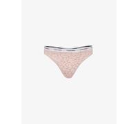 Calvin Klein Womens Subdued Modern Branded Stretch-lace Thong S