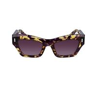 Calvin Klein Women's Sunglasses CK23503S - Purple Havana with Gradient Violet Grey Lens
