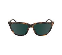 Calvin Klein Women's Sunglasses CK24537S - Milky Brown Havana with Solid Petrol Lens
