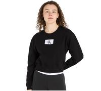 Calvin Klein Womens Sweatshirt Top - Black Cotton - Size Large