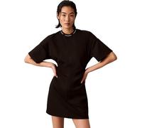 Calvin Klein Jeans Dress SS LOGO RIB INTERLOCK T-SHIRTDR in Black EU M