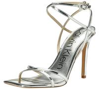 Calvin Klein Women's Tegin Heeled Sandal, Silver 040, 8 UK