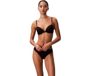 Calvin Klein - Womens Thongs - Carousel - Seamless Knickers for Women -90% Cotton 10% Elastane - Medium Rise Waist - Cotton Stretch Jersey - Black - 8
