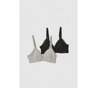 Calvin Klein Women's Triangle 2 Pack Black / Grey Heather | Size: Small Calvin Klein Multicolor S