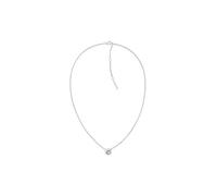 Calvin Klein Women's TWISTED BEZEL SOLITAIRE Collection Stainless Steel Necklace with a Charm Embellished with Crystals - 35000769