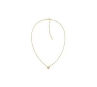 Calvin Klein Women's TWISTED BEZEL SOLITAIRE Collection Yellow Gold Necklace with a Charm Embellished with Crystals - 35000770