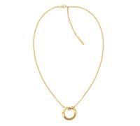 Calvin Klein Women's TWISTED RING Collection Chain Necklace in Yellow Gold with a Charm - 35000307