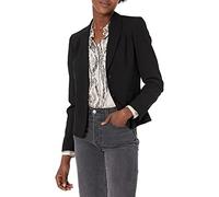 Calvin Klein Women's Two Button Lux Blazer (Petite, Standard, & Plus), Black, 6