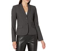 Calvin Klein Women's Two Button Lux Blazer (Petite, Standard, & Plus), Charcoal, 28 Plus