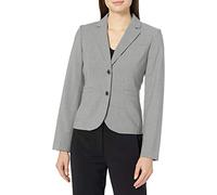 Calvin Klein Women's Two Button Lux Blazer, Tin, 4