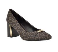 Calvin Klein Women's Unesta Pump, Brown Logo 200, 4 UK