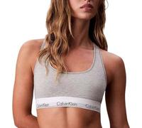 Calvin Klein Women's Icon Cotton Modal Unlined Bralette - Logo Underband - Grey XS