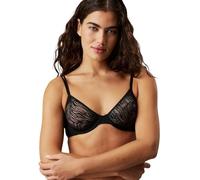 Calvin Klein Women's Unlined Stretch Demi Plunge Bra, Black (Black), 30C
