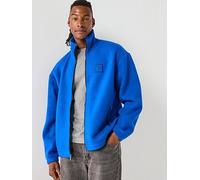 Calvin Klein Wool Blend Zip Sweat Top, Bright Blue, Size Xl, Men Bright Blue