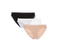 Calvin KleinWomen'sBikini PantiesBikini 3Pk 000Qd3804EMulticolour (Black/White/Honey Almond) XS