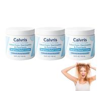 Calvris Advanced Seborrheic Dermatitis & Psoriasis Treatment Cream, 2026 New Calvris Seborrheic Dermatitis Cream, Natural Ingredients, Scalp Treatment to Relieve Itching, Flaking 100ML (3Box)