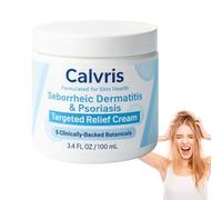 Calvris Advanced Seborrheic Dermatitis & Psoriasis Treatment Cream, Calvris Scalp Relief Balm, Beard Recovery Cream, For Soft and Soothed Scalp and Skin, For All Skin Types(1)