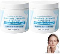 Calvris Seborrheic Dermatitis and Psoriasis Treatment Cream, Calvris Scalp Relief Balm, Beard Recovery Cream, for Soft and Soothed Scalp and Skin (2pcs)