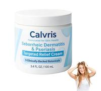 Calvris Seborrheic Dermatitis & Psoriasis Treatment Cream, Natural Moisturizing, Calvris Beard Recovery Cream, for Soft and Soothed Scalp and Skin, for All Skin Types (1 Pack)
