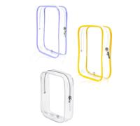 CALYGO Quart Size Travel Bag TSA Approved Toiletry Bag, Airplane Essentials for Flying, Long Flight European International Must Haves, Clear, Yellow, Purple, Clear Quart Size Travel Bag Tsa Approved,