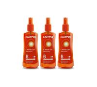 Calypso Carrot Oil Deep Tanning SPF6 With Tan Extender 200ML - Pack of 3