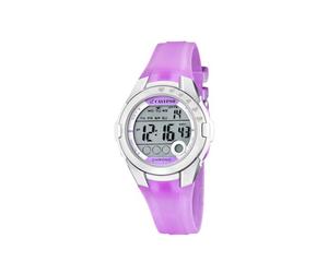 Calypso Girl's Digital Watch with LCD Dial Digital Display and Purple Plastic Strap K5571/3