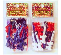 Calypso Hair Barrettes Bows Red White Blue & Black