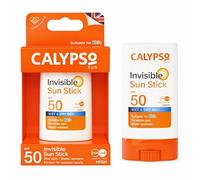 CALYPSO Invisible Sun Stick SPF50 Pack of 2 (15g Each) | Broad Spectrum UVA/UVB Protection | Water Resistant Sunscreen Stick for Face & Body | No White Cast | Kids & Adults Sun Care