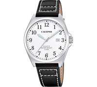Calypso K5868/1 Mens Stainless Steel Watch with Leather Strap