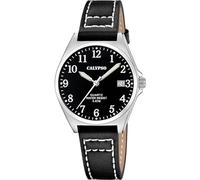 Calypso Ladies Black Leather Strap Watch K5869/4