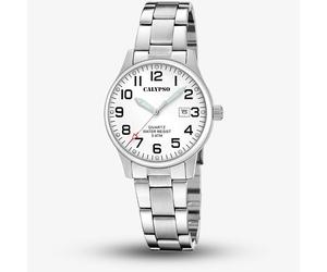 Calypso Ladies Basic White Stainless Steel Watch K5861/1