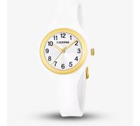Calypso Ladies Trendy White Rubber Strap Watch K5877/1