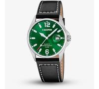 Calypso Mens Basic Green Leather Strap Watch K5870/5