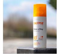 Calypso Once a Day Serum SPF50+, Serum with Vitamin C for Face and Neck, for Sensitive Skin. Very High Sun Protection. UVA + UVB Primer.