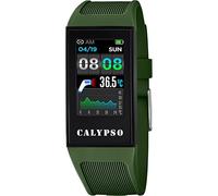 CALYPSO - Unisex Adult Watch Model K8501 / 3 from The SMARTWATCH Collection, 23.80/41.30 mm case with Green Rubber Strap for Men - K8501/3