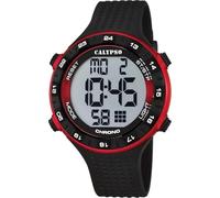 Calypso Unisex Digital Watch with LCD Dial Digital Display and Black Plastic Strap K5663/4