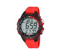 Calypso Unisex Digital Watch with LCD Dial Digital Display and Red Plastic Strap K5607/5