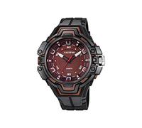 Calypso Unisex Quartz Watch with Red Dial Analogue Display and Black Plastic Strap K5687/6