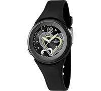 Calypso Women's Quartz Watch with Black Dial Analogue Display and Black Plastic Strap K5576/6