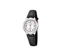 Calypso Women's Quartz Watch with White Dial Analogue Display and Black Plastic Strap K6067/4