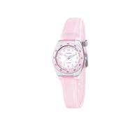 Calypso Women's Quartz Watch with White Dial Analogue Display and Pink Plastic Strap K6043/B
