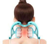 Calyrex Neck Massage Tool, Manual Cervical Massager, Neck and Shoulder Dual Point Roller Massage Tool Manual Cervical Massager 6 Wheel Pressure Point for Neck and Back