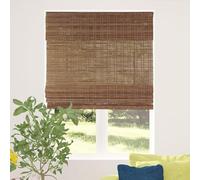 CALYX INTERIORS Cordless Bamboo Roman Shade Blind, Light Filtering, 23" W x 64" H, Ceylon Chestnut