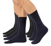 CALZITALY 1/4 Pairs Men Merino Wool Socks, Thin Calf Socks for Men Merino Wool, Navy, Black, Sizes 6-11, Made in Italy (UK, Numeric, 6, 8, Regular, Regular, 2 Pairs Black + 2 Pairs Navy)